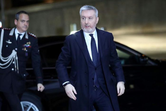 Italian Defence Minister Lorenzo Guerini (pictured March 2020) met in Tripoli with Fayez al-Sarraj, the head of Libya's Government of National Accord
