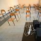 One metre apart: at Rome's Luigi Einaudi technical high school, staff have been setting up classrooms for pupils' return