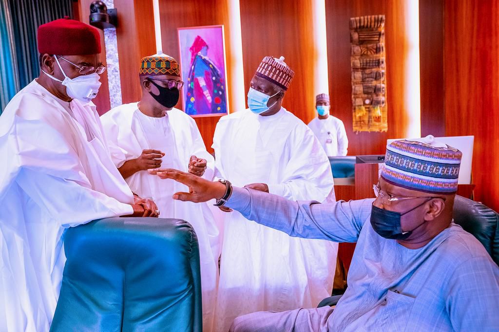 President Buhari holds meeting with former Heads of State on Friday, October 23, 2020 (Presidency)