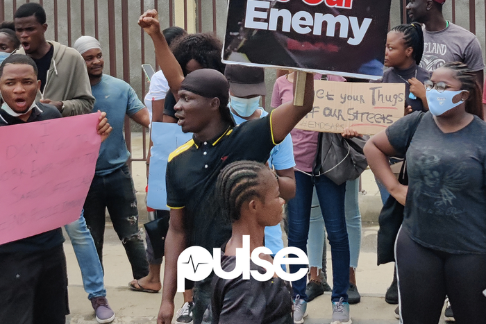 #EndSARS protesters in Lagos