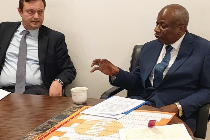 EU Ambassador to Nigeria, Ketil Karlsen and Mr Edward Kallon, UN Humanitarian Coordinator. [Twitter/@EdwardKallon]