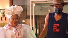 Sola Sobowale and Kemi Adetiba on the set of ' King of Boys 2'  [Instagram/@kemiadetiba]