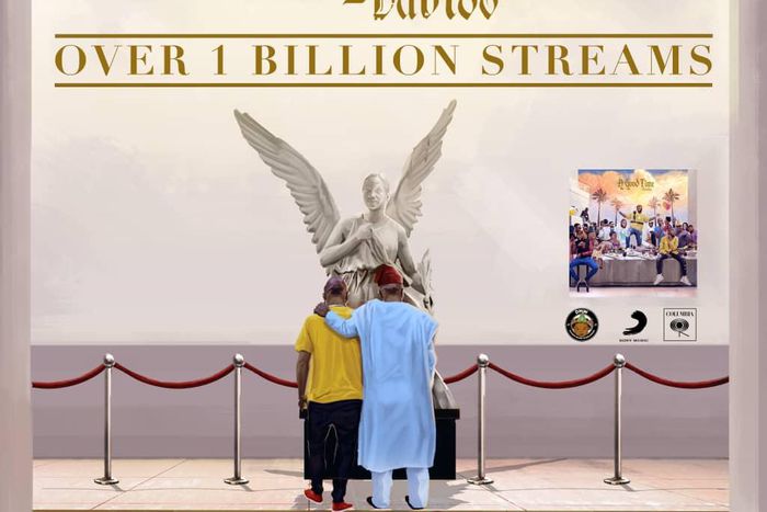 Davido's 'A Good Time' hits a billion streams on all platforms, (Sony)