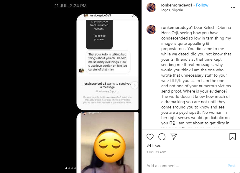 Moredeyo took to her Instagram page on Monday, April 20, 2020, where she called out the singer for the threat allegations levelled against her. [LindaIkeji]