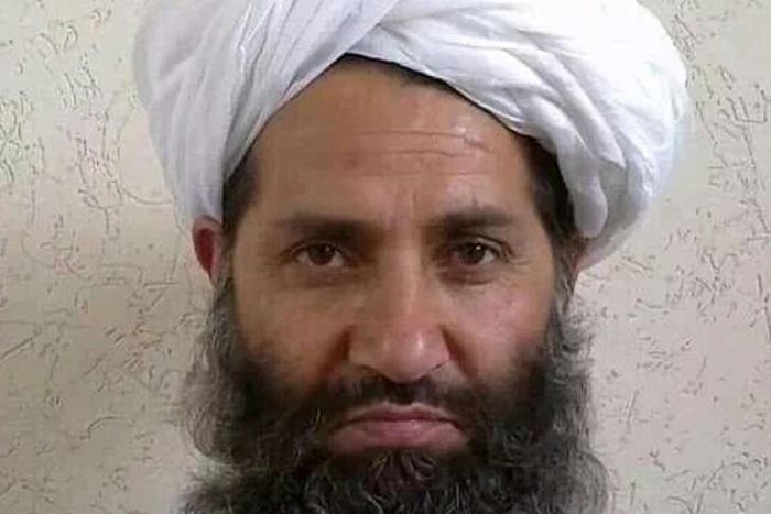 The Taliban issued this undated portrait of Haibatullah Akhundzada in 2016 after announcing he was the group's new supreme leader