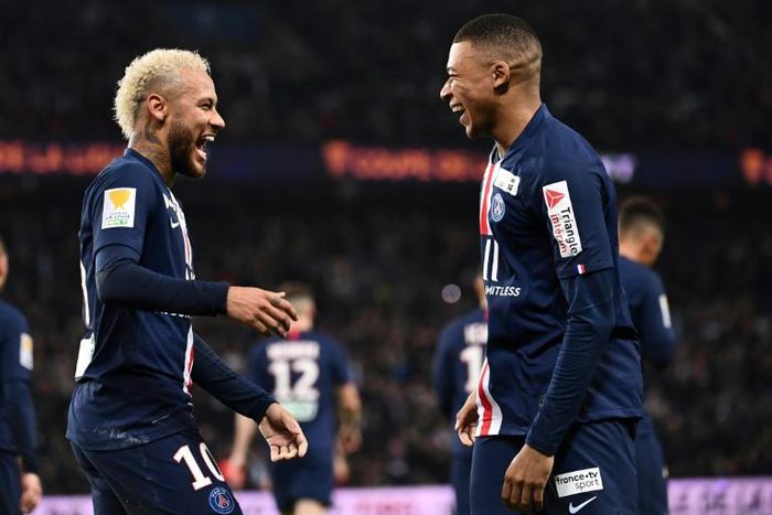 Paris Saint-Germain stars Neymar and Kylian Mbappe -- PSG are still due to take on Saint-Etienne in this season's postponed French Cup final and Lyon in the League Cup final