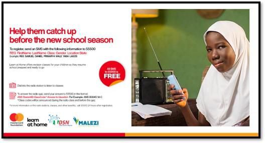 1 million disadvantaged school children to benefit from ‘Learn at Home’ Project by Data Science Nigeria/Malezi in partnership with the Mastercard Foundation