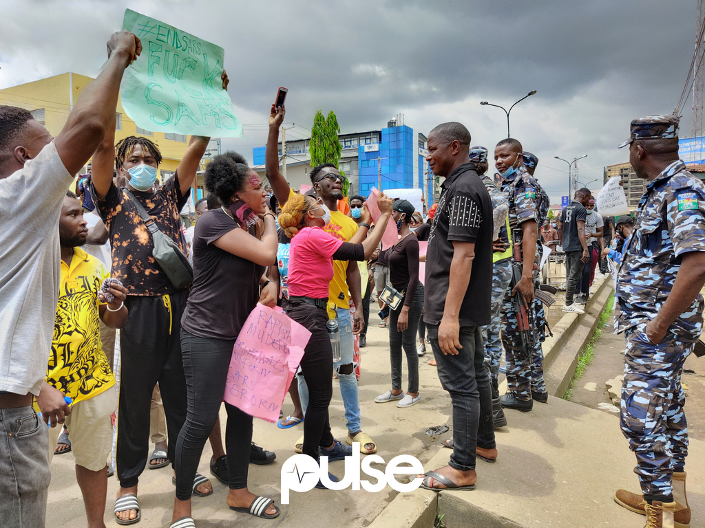 #EndSARS protesters in Lagos
