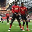 Manchester United could have Paul Pogba (left) and Marcus Rashford (right) fit for when the Premier League returns