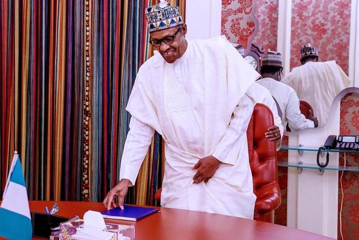 President Muhammadu Buhari. [Twitter/@BashirAhmaad]