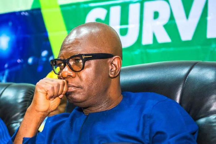 Deputy Governor of Ondo State, Agboola Ajayi allegedly plans to defect to the PDP on Monday, June 22, 2020. (G9ija)