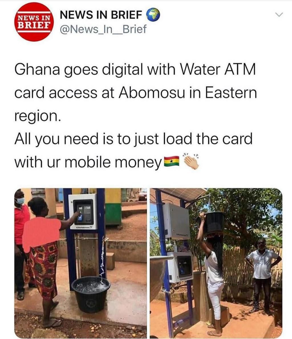 Ghana: Public water vending machine allows you to buy with ATM card