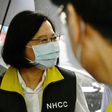 Taiwanese president Tsai Ing-wen visits the Centers for Disease Control (CDC) in Taipei