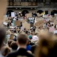 Protesters demonstrated in Amsterdam over the death of George Floyd in Minnesota