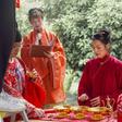Chinese couple Ma Jialun (L) and Zhang Yitong (R) livestreamed their wedding to more than 100,000 people