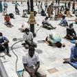 Senegalese Muslim worshippers in Dakar kept up with social distancing practises before Friday prayers