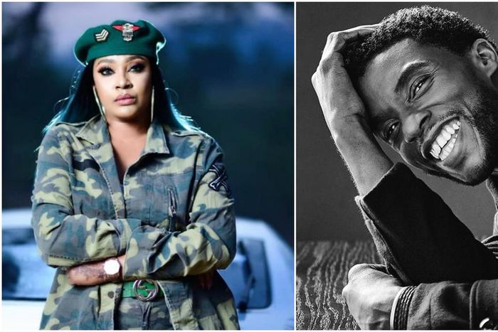 The actress in a video shared via her Instagram page attacked Nigerians for mourning the late movie star [Instagram/RealAngelaOkorie] [Instagram/ChadwickBoseman]