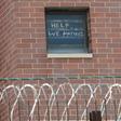 "Help we matter 2" written in a window at the Chicago Cook County Department of Corrections, housing one of largest US jails, amid a coronavirus outbreak among inmates and staff