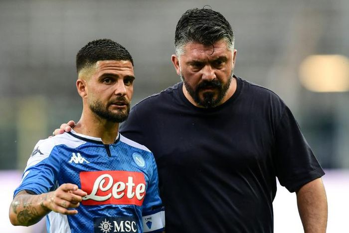Italy forward Lorenzo Insigne will feature for Gennaro Gattuso's Napoli at Barcelona