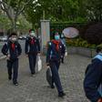 Shanghai students in their final year of middle and high school returned to classrooms