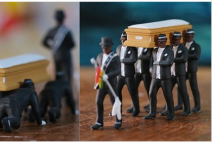 Chinese company produces dolls of Ghanaian famous Pall-Bearers for sale