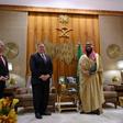 US Secretary of State Mike Pompeo, meeting with Saudi Arabia's Crown Prince Mohammed bin Salman at Irqah Palace in the capital Riyadh in February 2020