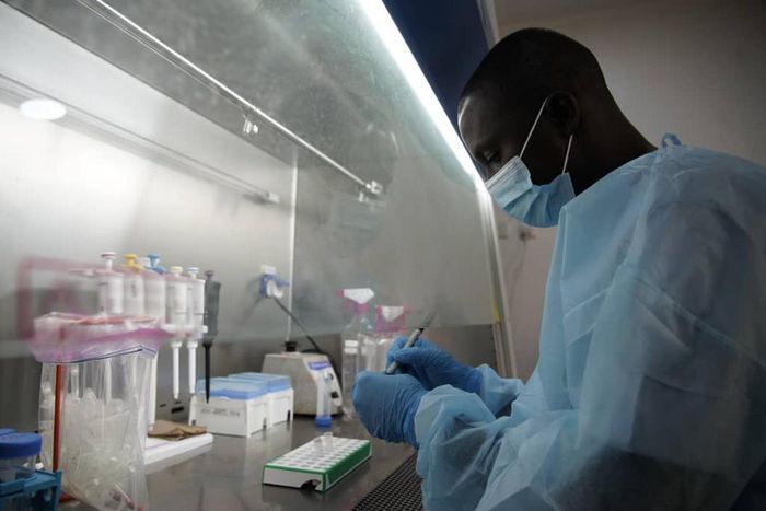 Coronavirus test . [Twitter/@WHONigeia]