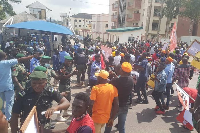 Abuja #EndSARS protesters (SaharaReporters)