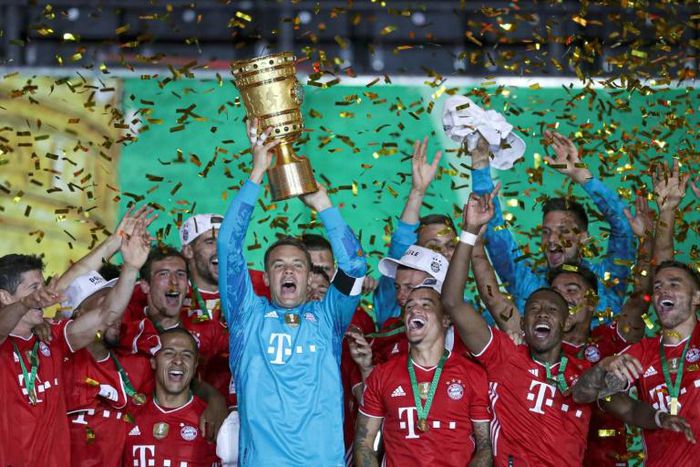 Neuer lifts the German Cup on Saturday