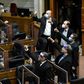 Senators in Chile give the thumbs up as they vote on pension reform