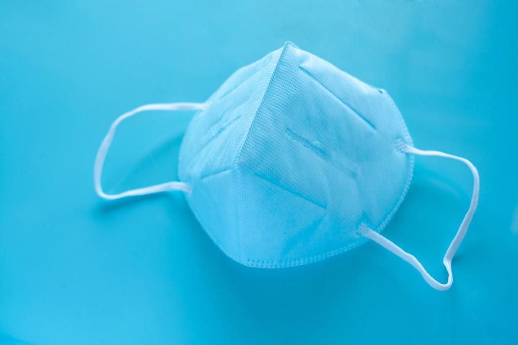 blue N95 medical mask