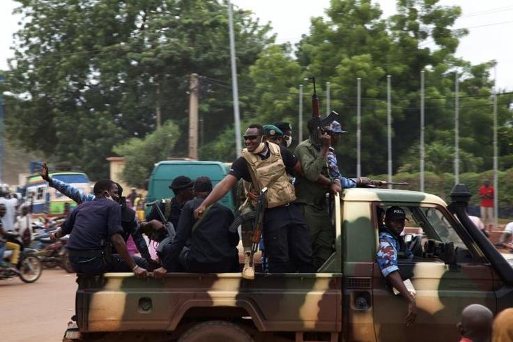 Some military personnel were still celebrating the coup in Mali a day later