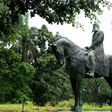 The statue of the former King of Belgium Leopold II stands in the Mont-Ngaliema Park in the Congolese capital