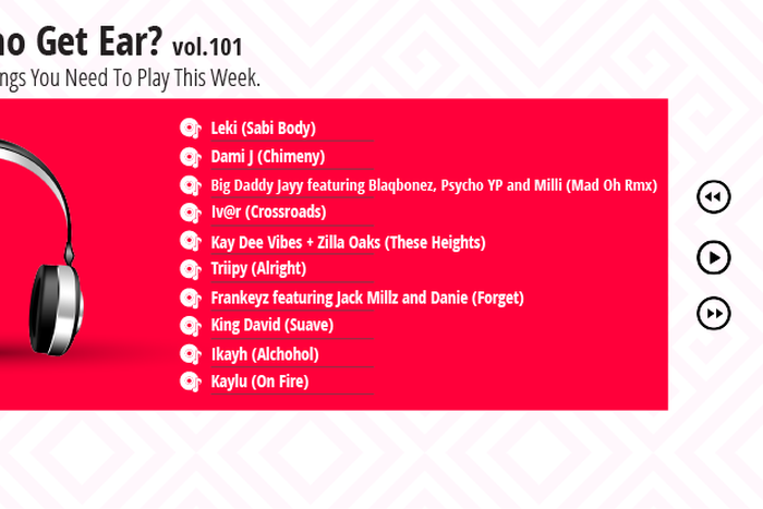 Who Get Ear Vol. 101: Here are the top 10 songs you need to play this week. (Pulse Nigeria)