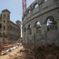 A construction worker on the site of a Roman-style amphitheatre in Antananarivo -- a pet project of President Andry Rajoelina