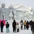 Sazae-san is a hugely popular and long-running cartoon in Japan, where its characters have been featured at the annual Sapporo snow festival