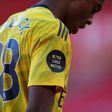Arsenal's Joe Willock displays the Black Lives Matter badge