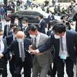 Former dictator Chun Doo-hwan (C) remains hugely divisive in South Korea