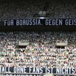 Gladbach fans pledge their support for the team but voice their disdain for games behind closed doors