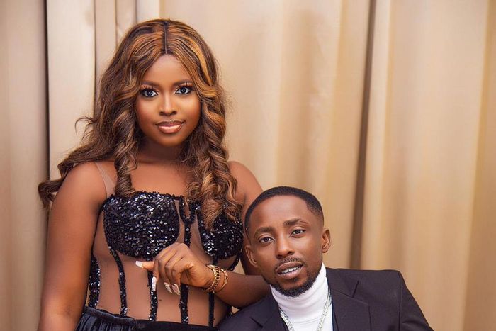 Erigga and his bae, Morenike will be walking down the aisle later in the year [Instagram/FabsNikki]