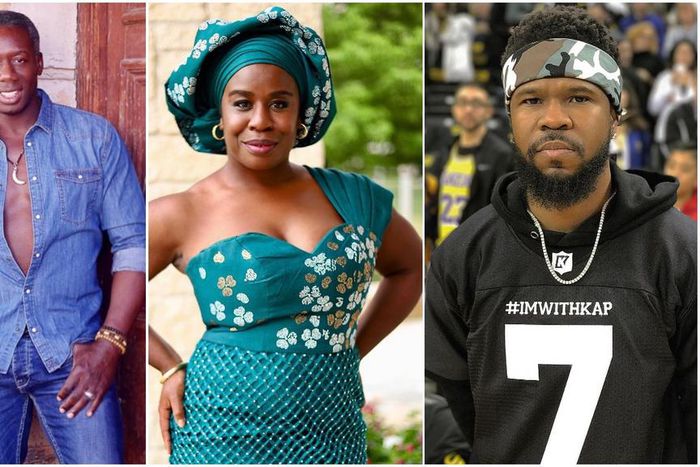 Some of them still make use of their Nigerian names while for others, you'll have to do a Wikipedia search to find out their real names. [Instagram/HakeemKae-Kazim] [Instagram/UzoAduba] [Instagram/Chamillionaire]