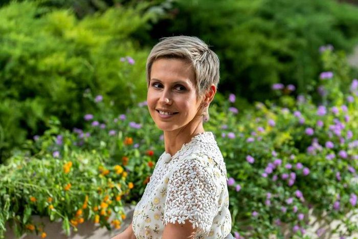 Syrian first lady Asma al-Assad poses for a picture that appeared in 2019 on the Syrian presidency's Facebook page