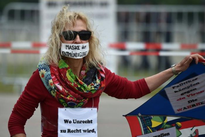 Protests in Germany have brought together diverse groups of conspiracy theorists, extremists, anti-vaxxers and people concerned about a curtailment of civil liberties