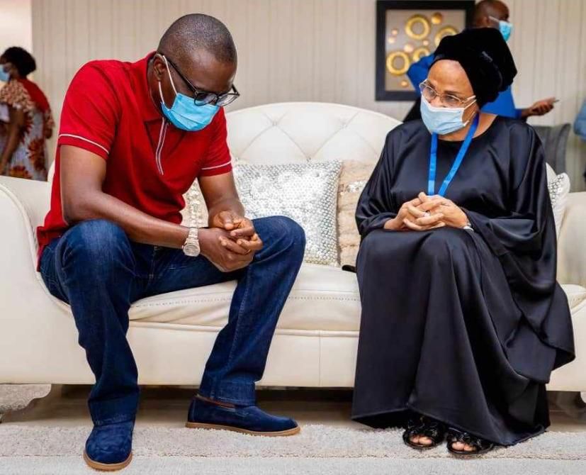 Gov. Babajide Sanwo-Olu pays condolence visit to Florence Ajimobi (OyoGist)
