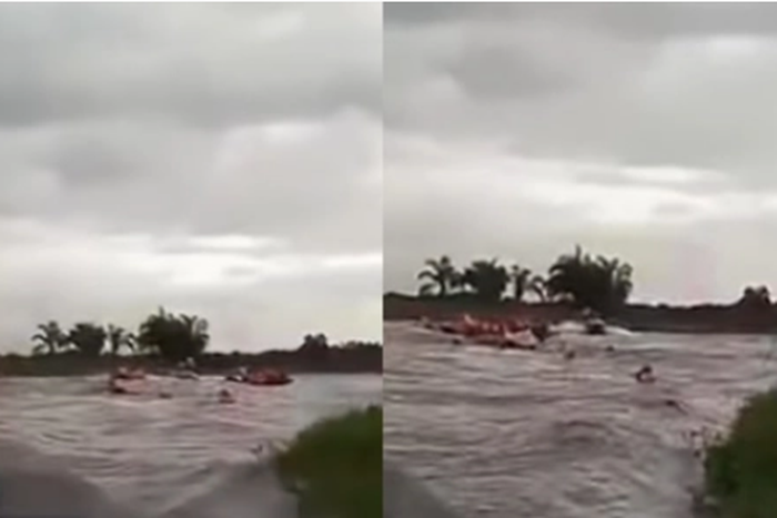 A videograb taken from the scene of the incident (Punch)