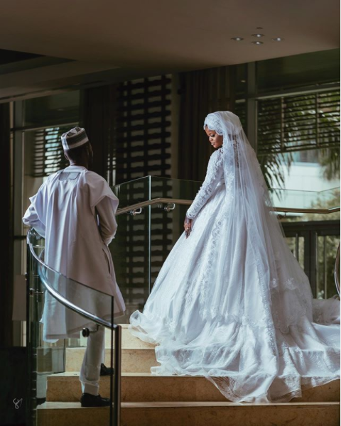 Muslim bride and groom