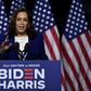 Democratic vice presidential running mate, US Senator Kamala Harris, speaks during the first press conference with Joe Biden