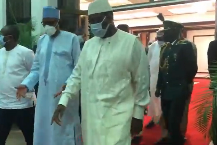 President Muhammadu Buhari hosts Senegal, Guinea Bissau leaders to dinner. [Twitter/@NGRPresident]