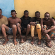 Some of the robbers arrested in Ogun state. (Ogun state govt)