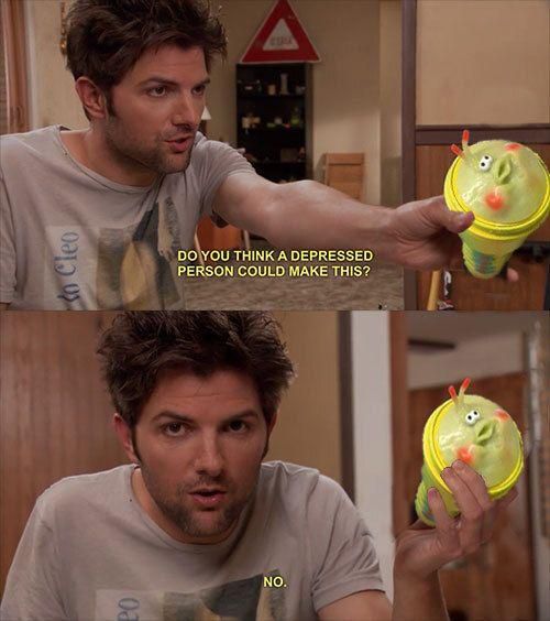 parks and rec depression meme with bugs life fleshlight